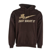 Mens Just Shoot It Chocolate Hoodie