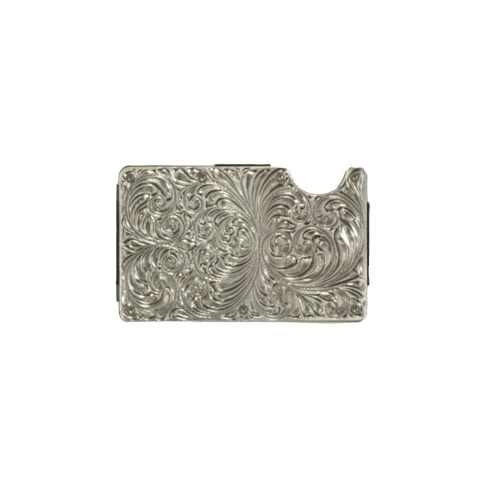 Silver Tooled RFID Protection Smart Wallet