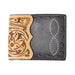 Mens Roughout w/Tooled Detail Bifold Wallet