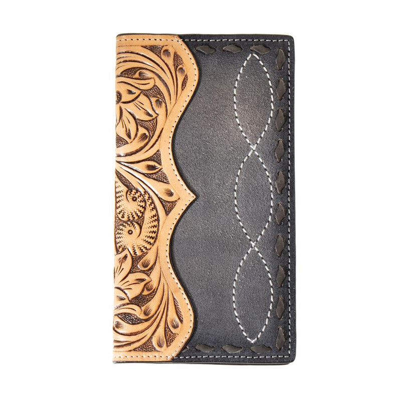 Men's Roughout w/Tooled Detail Rodeo Wallet