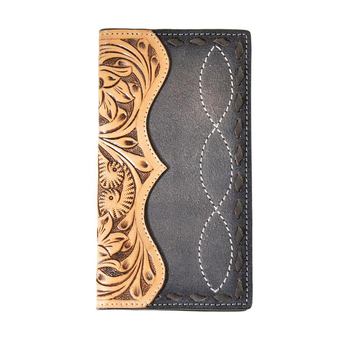 Men's Roughout w/Tooled Detail Rodeo Wallet