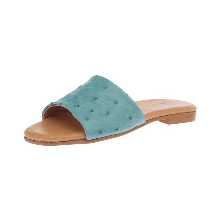 Women's Eva Turquoise Ostrich Sandal