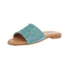 Women's Eva Turquoise Ostrich Sandal