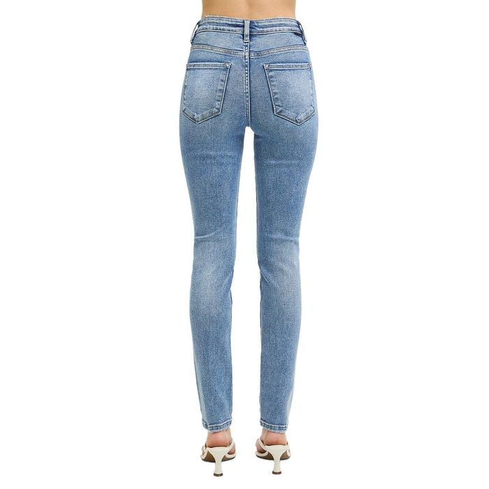 Womens Light Wash Tummy Control Skinny Jean