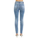 Womens Light Wash Tummy Control Skinny Jean