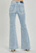 Womens Mid Rise Button Down Flare Jean