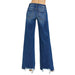 Womens Dark Wash Wide Leg Jeans