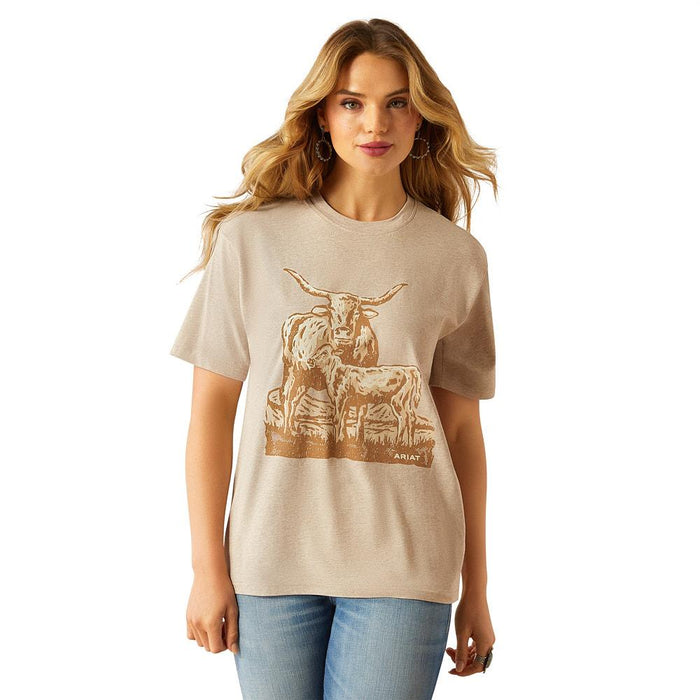 Womens Longhorn Oatmeal Tee