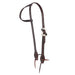 Heavy Oiled Rope Tooling Silver Bar Double Buckle 5/8 inch Single Ear Headstall