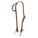 Heavy Oil Harness Leather Double Flower Buckle Single Ear Headstall