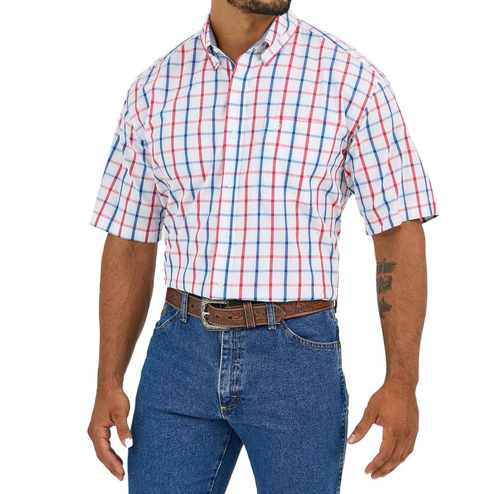 Wrangler Mens George Strait Blue/Red Shirt Wrangler Mens George Strait Blue/Red Shirt