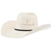 Ivory Coast 4 1/2in Brim Open Crown Straw Hat