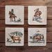Ranch Life Duffle Bag Coaster Set