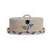Blue/White Painted Stoneware Butter Dish
