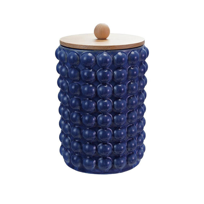 Blue Hobnail Canister