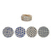 Stoneware Tile Pattern Coaster Set