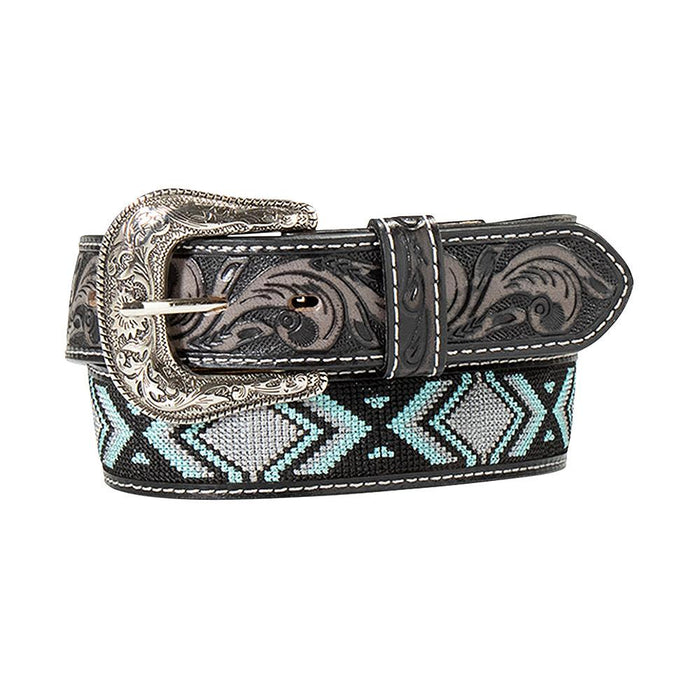 Men's 1 1/2 Inch Black Inlay Belt
