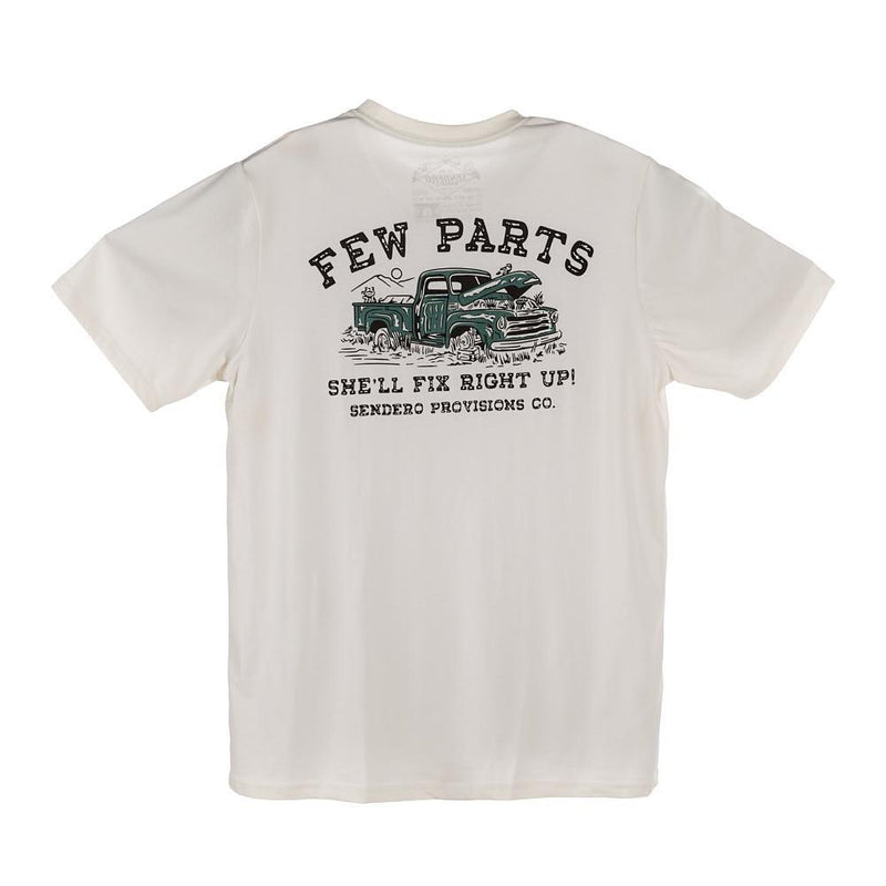 Men's Vintage White Few Parts Short Sleeve Tee Shirt