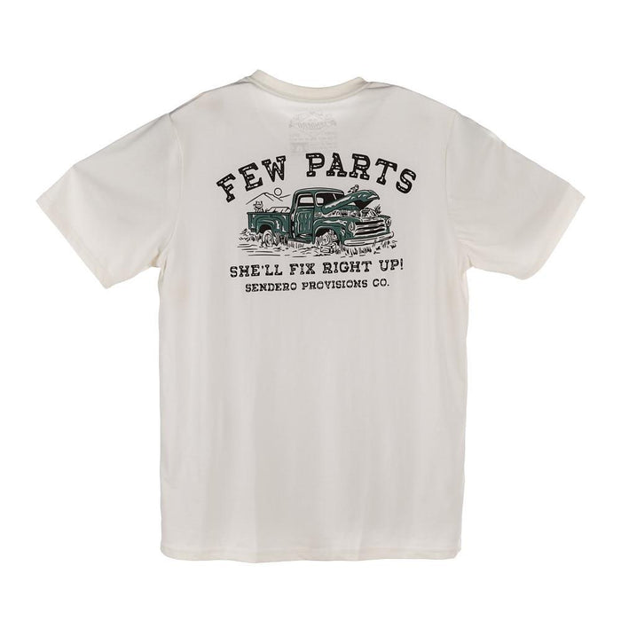 Men's Vintage White Few Parts Short Sleeve Tee Shirt