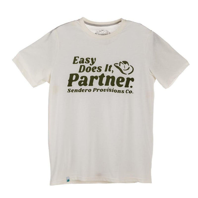 Men's Easy Does It Vintage White Tee