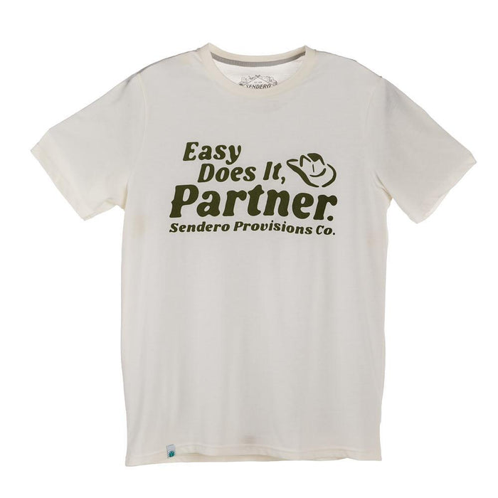 Men's Easy Does It Vintage White Tee