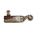 12 Point 1 1/4in Antique Brown Floral Men's Spur