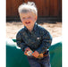 Toddler Blue Paisley Long Sleeve Button Shirt