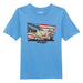 Boy's Azure Blue Flag/Dog Graphic Tee
