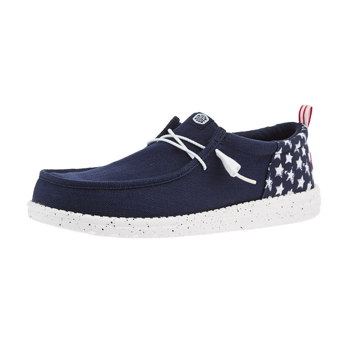 Mens Navy Blazer Wally Funk Americana Stars Casual Shoe