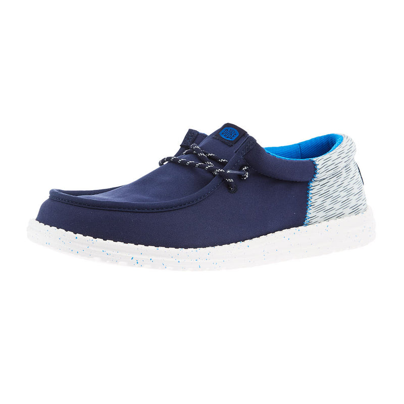 Mens Black and Blue Wally Funk Jersey Casual Shoe