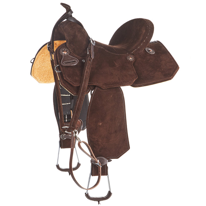 Chocolate Roughout Lightweight Barrel Saddle
