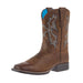 Youth Tombstone Distressed Brown Square Toe Boot