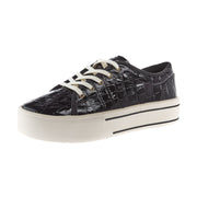 Women's Skyler Black Crocodile Print Casual Shoe