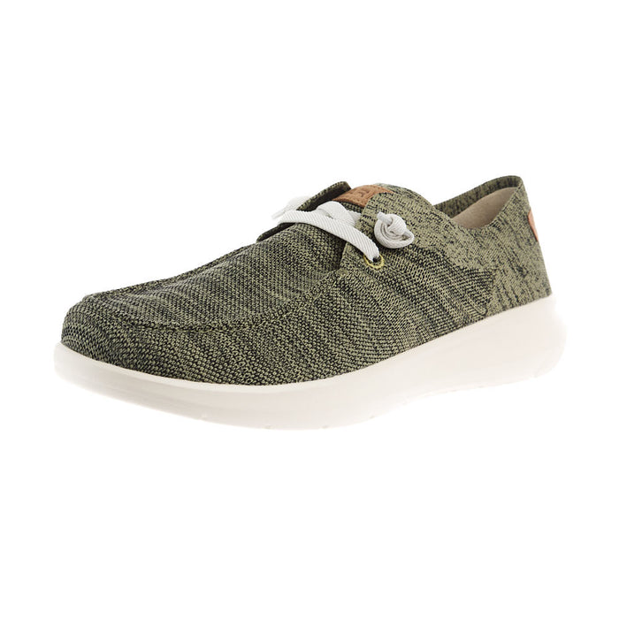 Men's Olive Green Knit Casual Shoe