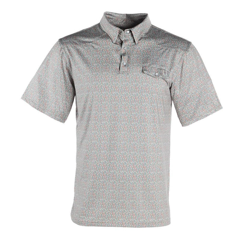 Men's Frozen Camo Short Sleeve Pearl Snap Polo