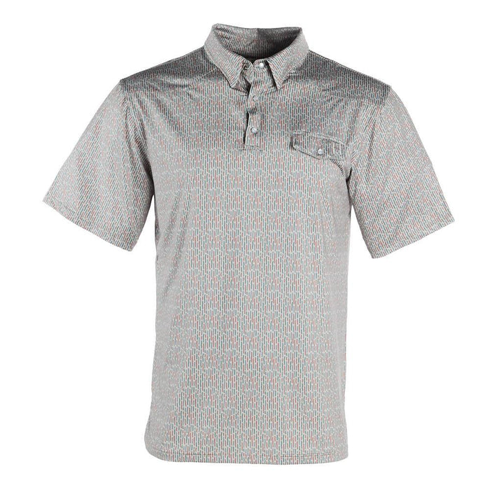 Men's Frozen Camo Short Sleeve Pearl Snap Polo