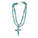 Cross Pendent with Turquoise Spiney Neck