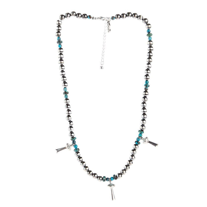 Navajo Pearl with Squash Choker Necklace