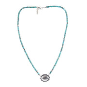 Turquoise Tube with Concho Necklace