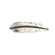 Silver and Black 4in Feather Hat Pin
