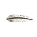 Silver and Black 4in Feather Hat Pin
