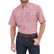 Men's Red Plaid Performance Shirt