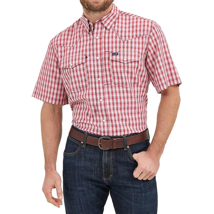 Men's Red Plaid Performance Shirt