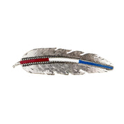Red White and Blue 4in Feather Hat Pin