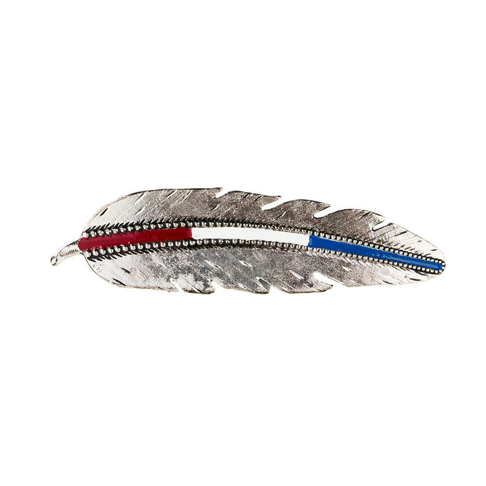 Red White and Blue 4in Feather Hat Pin