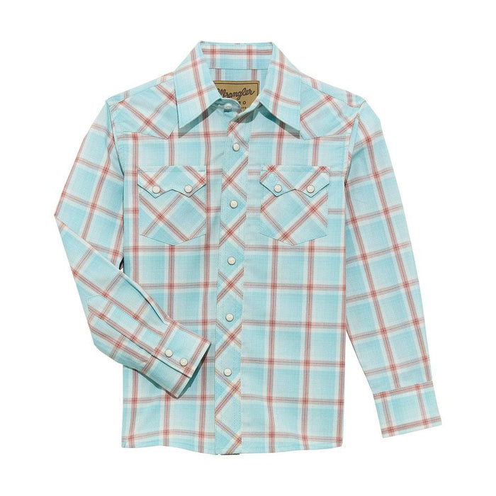 Boy's Blue Plaid Shirt
