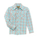 Boy's Blue Plaid Shirt