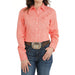 Women's Coral Print Button Shirt