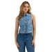 Women's Printed Denim Crop