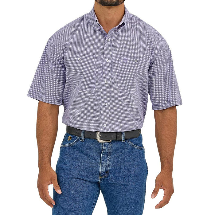 Men's George Strait Purple Short Sleeve Shirt